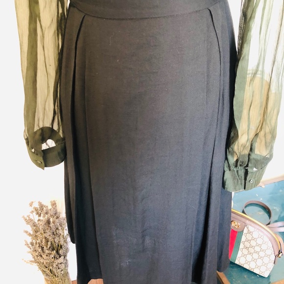 Sheer Dark Green Blouse - Picture 5 of 5